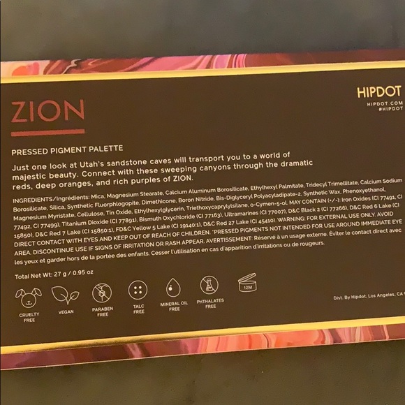 HIPDOT ZION EYESHADOW PALETTE - Picture 2 of 2
